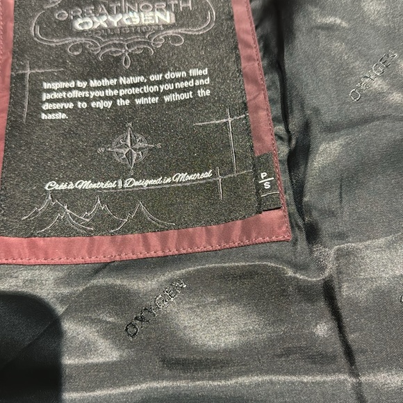 Oxygen down filled coat with real fox fur sz S - Picture 8 of 8